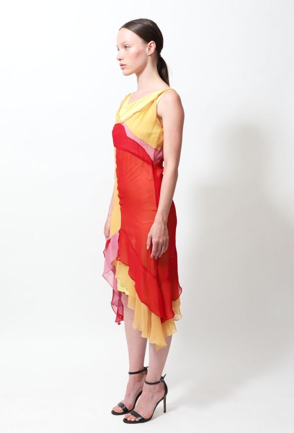Alexander McQueen 90s Colorblock Dress - 3