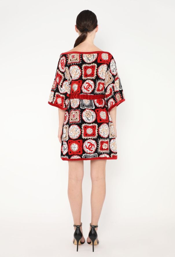 Chanel Printed Velvet Drawstring Tunic - 5
