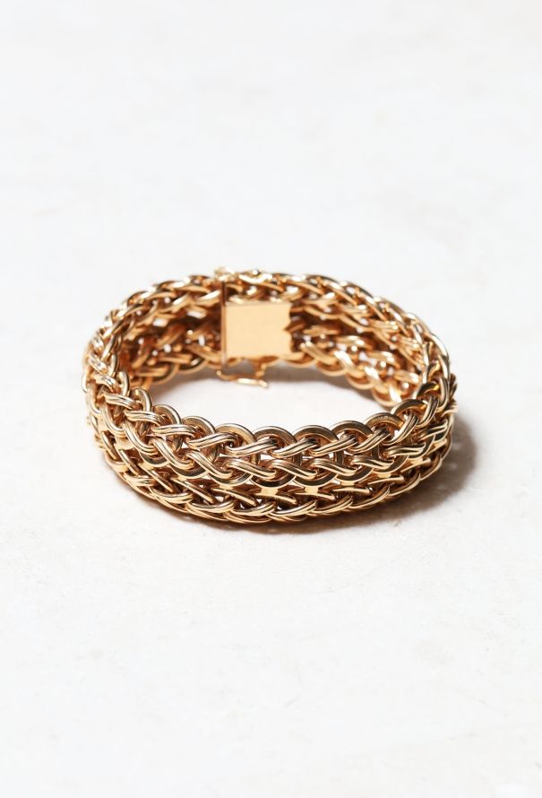 Vintage Fine Jewelry 18k Gold Layered Chainlink Bracelet - 3
