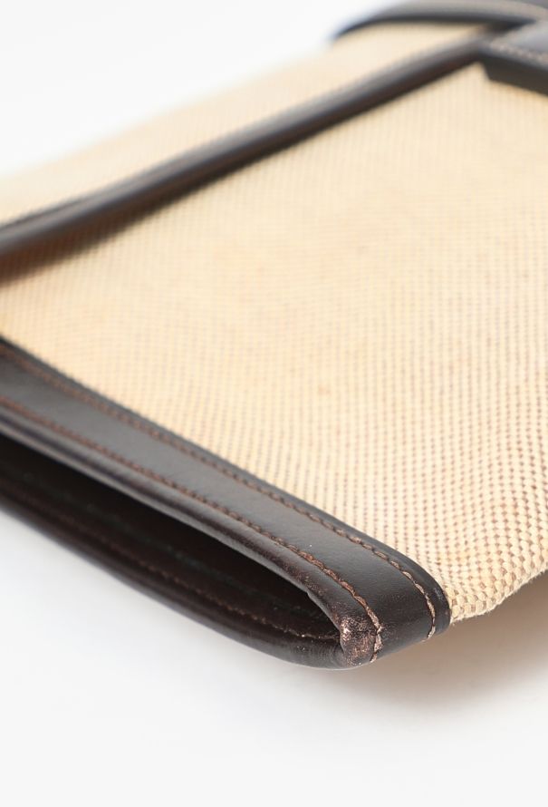 Hermès '70s Toile H & Box Jige Clutch - 10