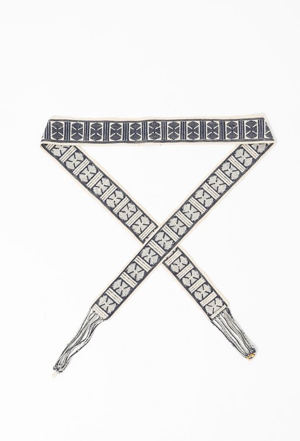 Exquisite Vintage Woven Graphic Print Belt - 3