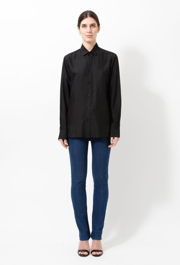 Saint Laurent 2013 Evening Polka Dot Shirt - 2