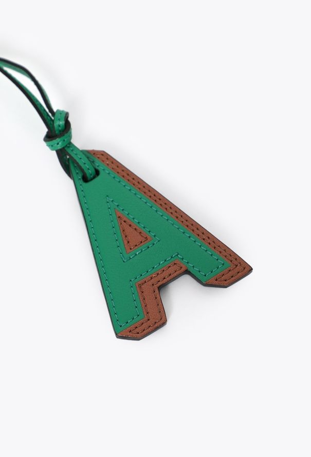 Moynat 'A' Calfskin Bag Charm - 3