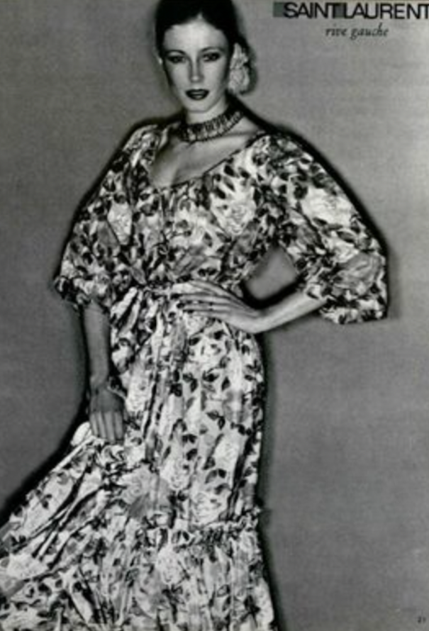 Saint Laurent COLLECTOR 1977 Belted Silk Peasant Skirt - 2