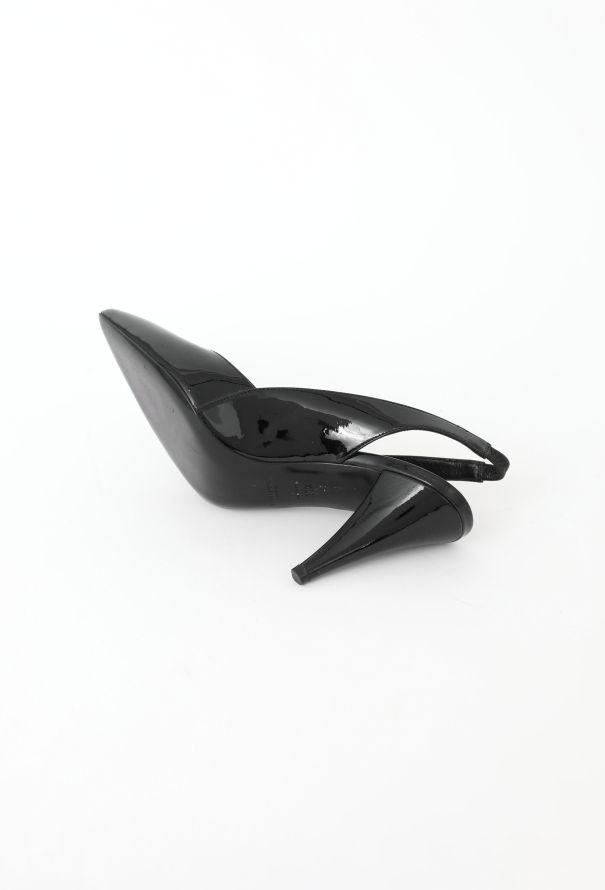 Saint Laurent Patent Leather Slingback Heels - 6