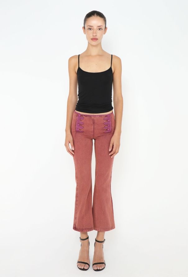 Chloé F/W 2002 Embroidered Sailor Jeans - 4