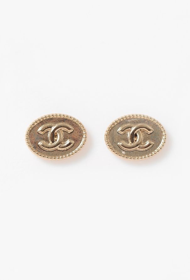 Chanel 2021 Mini Oval 'CC' Earrings - 1