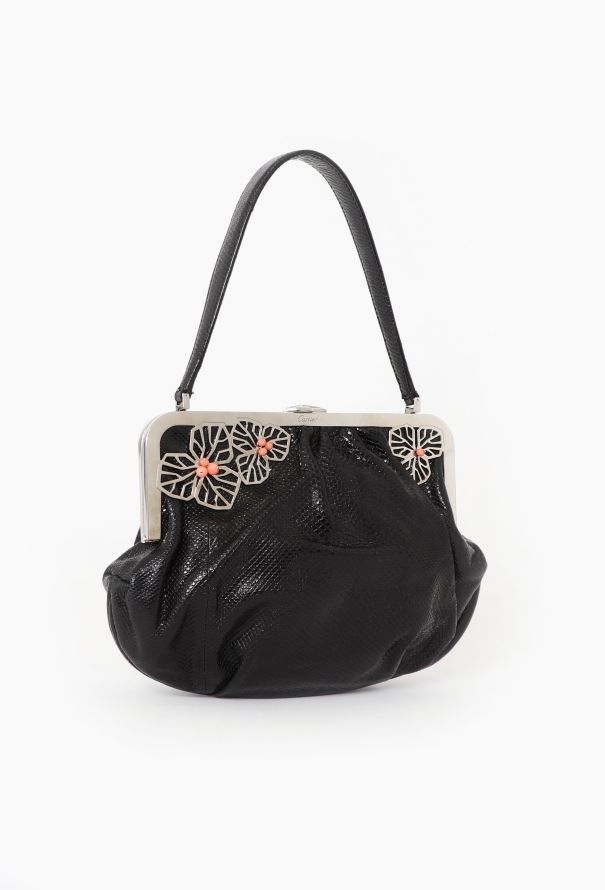 Cartier Floral Watersnake Evening Bag - 2