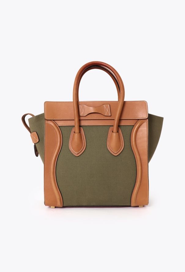 Céline Canvas & Leather Micro Luggage Tote Bag - 3