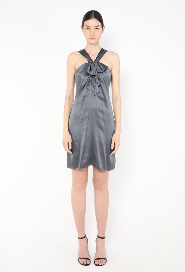 John Galliano Early 2000s Charmeuse Halter Dress - 2