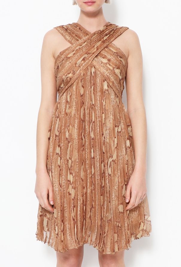 Christian Dior Galliano's Python Print Chiffon Dress - 2