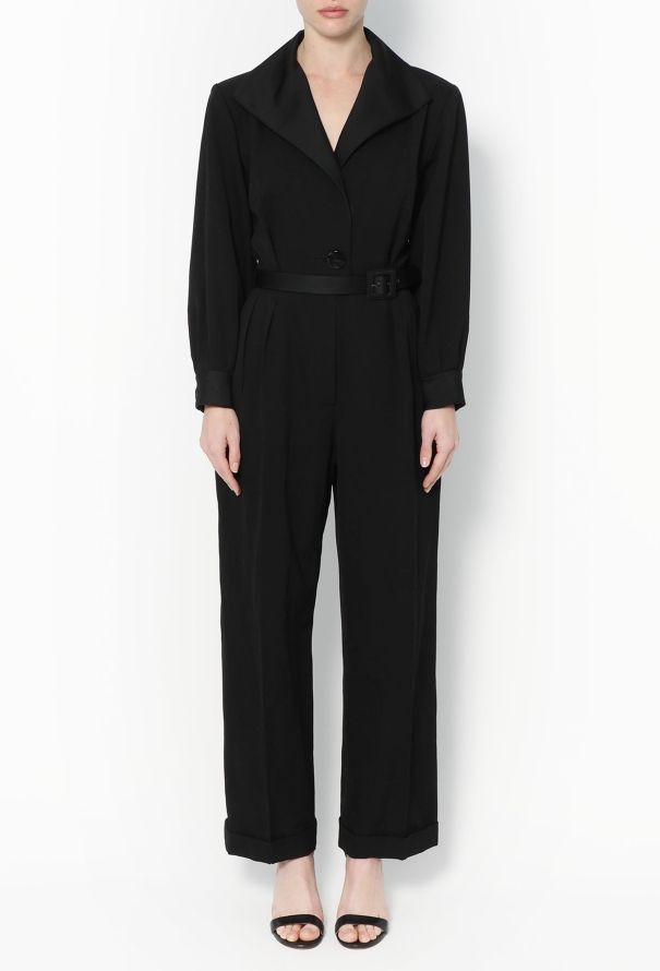 Saint Laurent 1993 Belted Smoking Jumpsuit - 2