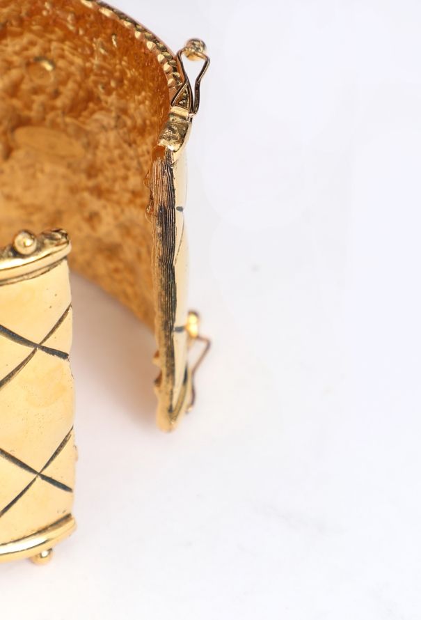 Chanel Vintage Embossed Matelassé Cuff - 6