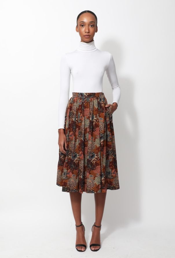 Saint Laurent 70s Floral Print Skirt - 1