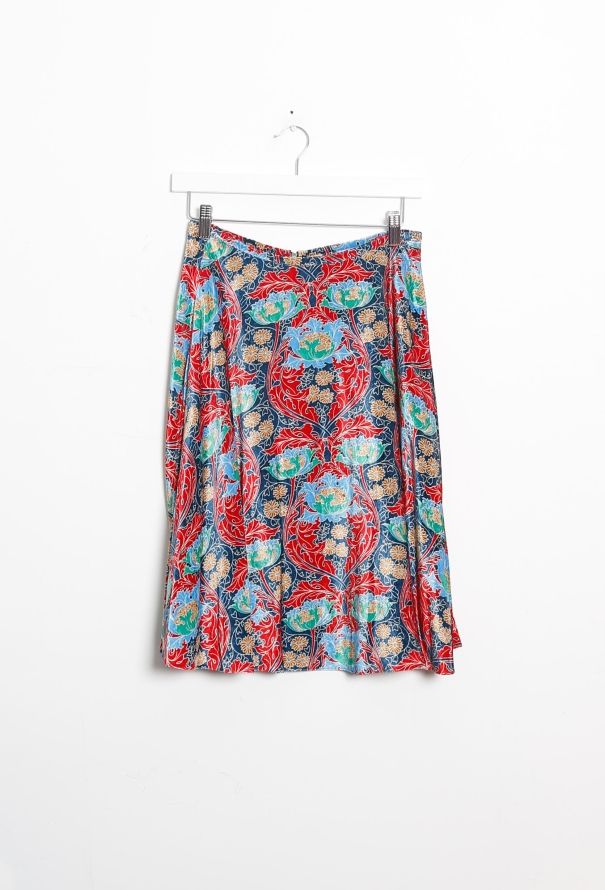 Louis Vuitton 2015 Floral Velvet Skirt - 9