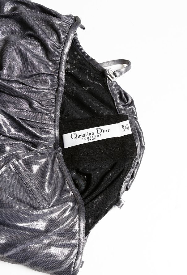 Dior Resort 2007 Draped Metallic Dress - 5