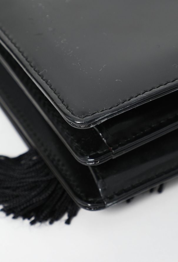 Dior 1997 Patent Fringed Chainlink Bag - 10