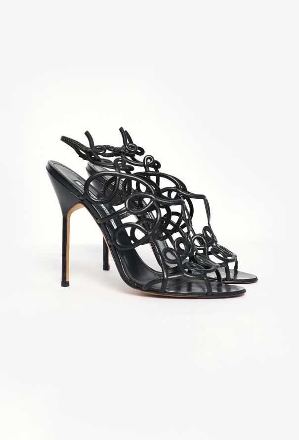 Manolo Blahnik Vintage Gori Cage Sandals - 3