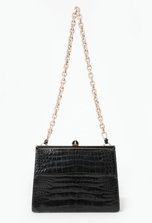 Crocodile Shoulder Bag - 1