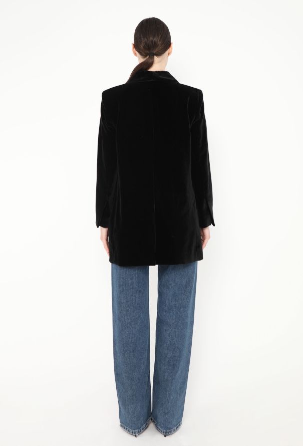 The Row 2022 Jerry Velvet Brooch Jacket - 4