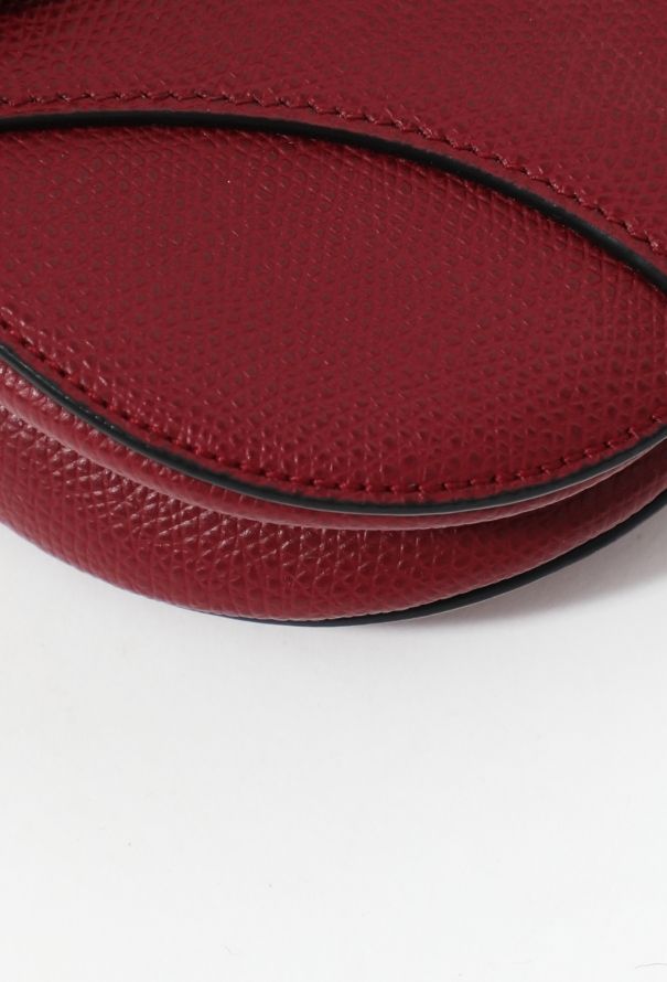 Dior Burgundy Mini Saddle Bag - 8