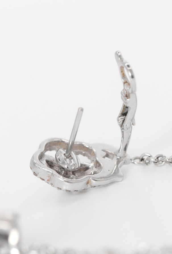 Chanel Sublime 18k White Gold & Diamond Camellia Earrings - 6