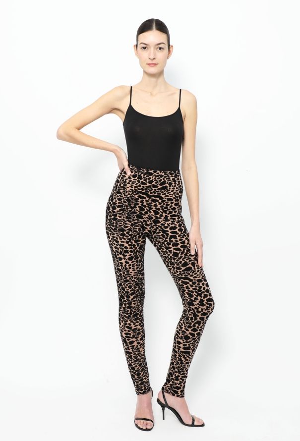 Alaïa F/W 2020 Leopard Print Knit Leggings - 4