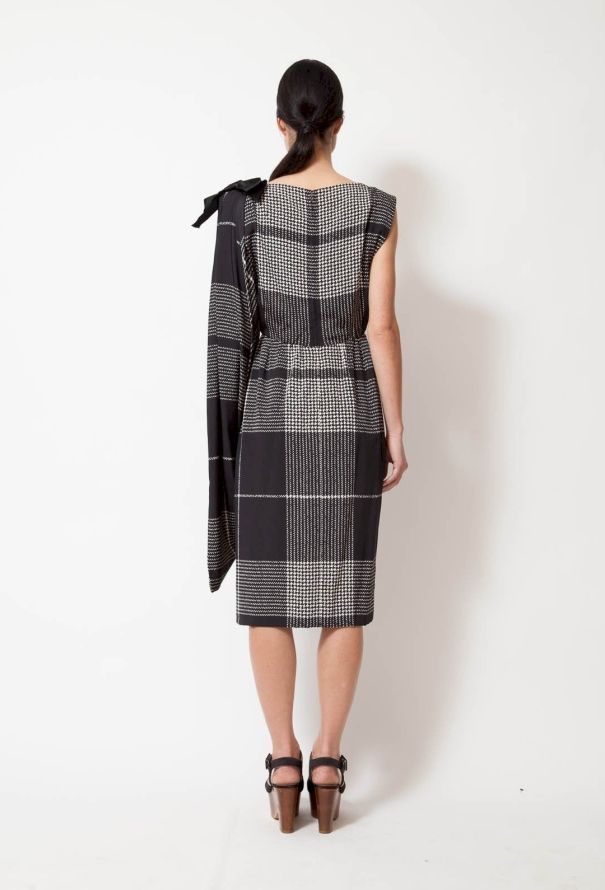 Pierre Cardin Silk Houndstooth Dress - 5