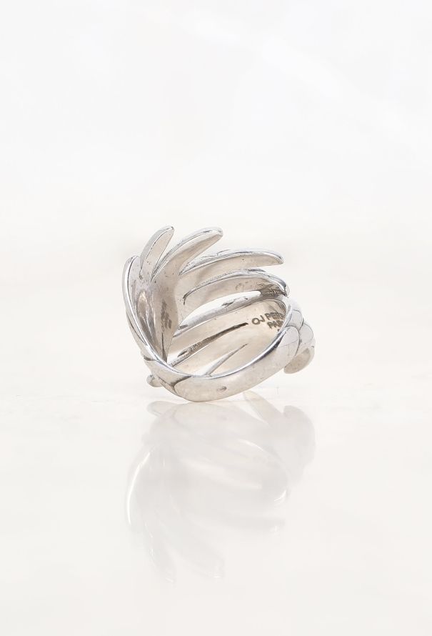 Vintage Fine Jewelry O.J. Perrin Silver Wing Ring - 7