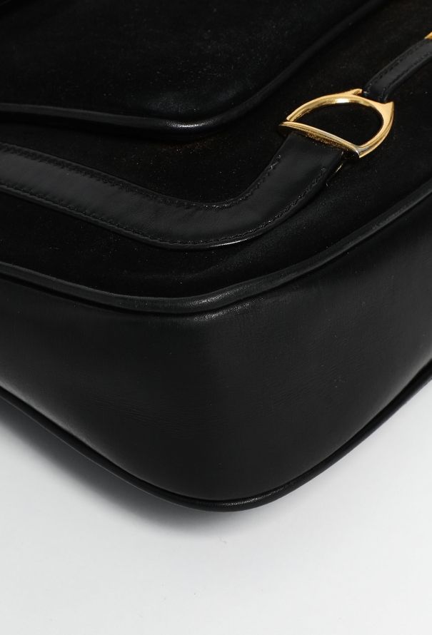 Gucci '70s Horsebit Suede Shoulder Bag - 6