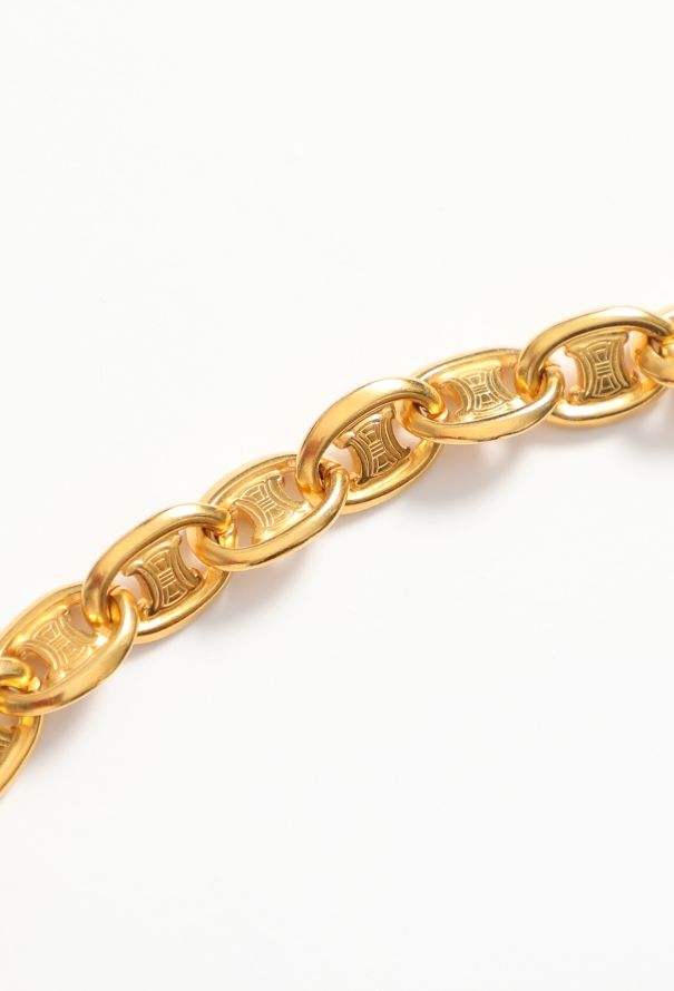 Céline 1989 Chainlink Triomphe Charm Belt - 3