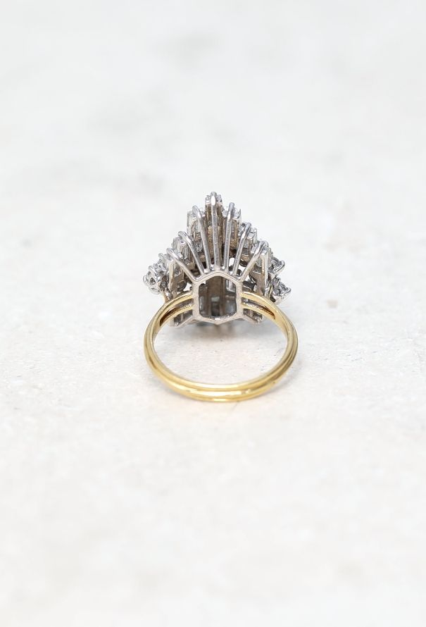 Vintage & Antique 18k Gold & 3 Carats Diamond Ring - 5