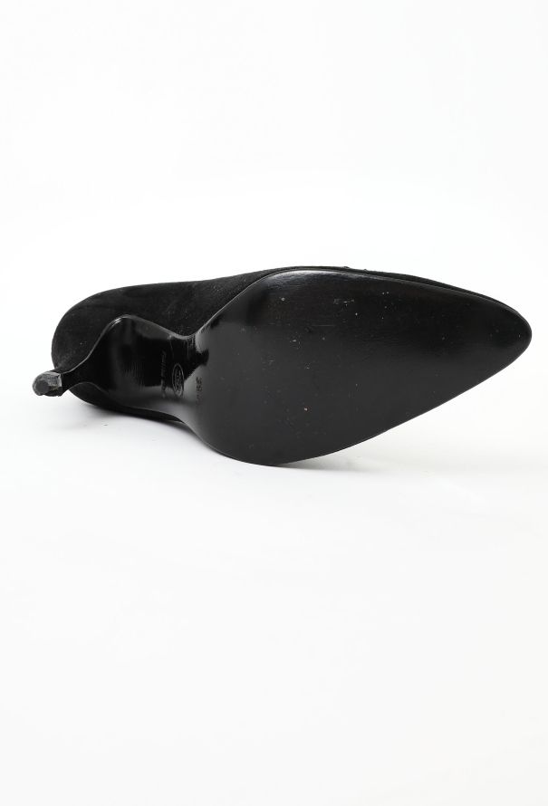 Chanel Suede Fringe Heels - 6