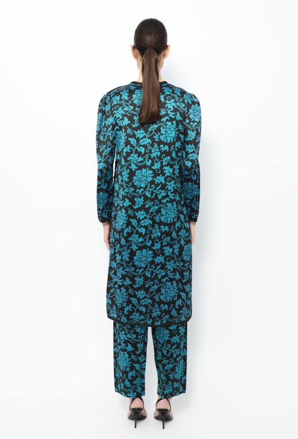 Saint Laurent RARE F/W 1979 Floral Charmeuse Ensemble - 7