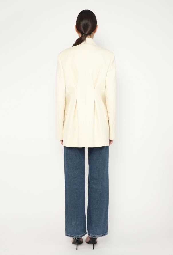 Jil Sander S/S 2022 Oversized Beige Tailored Blazer - 4