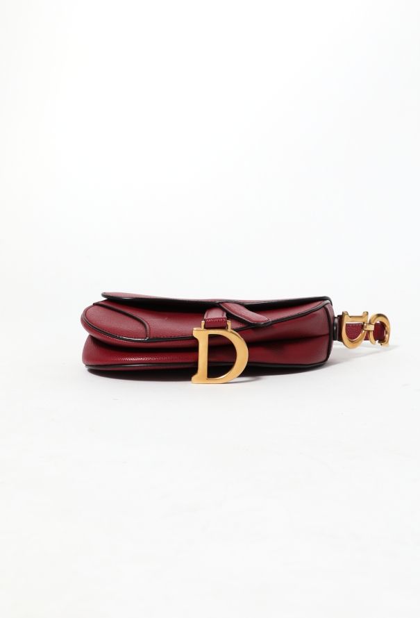 Dior Burgundy Mini Saddle Bag - 6