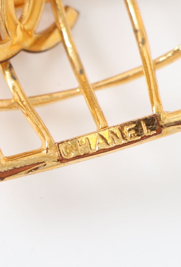 Chanel ICONIC 1993 Birdcage 'CC' Clip Earrings - 7
