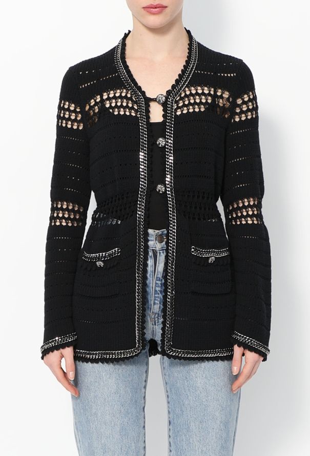 Chanel 2010 Chainlink Trim Cardigan - 1