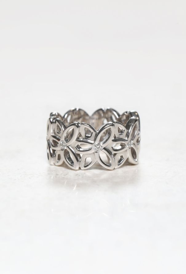 Mellerio 18k White Gold & Diamond Ring - 4