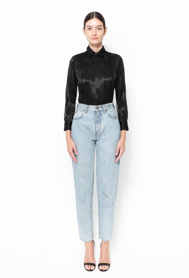 Céline 2013 Polka Dot Pleated Blouse - 3