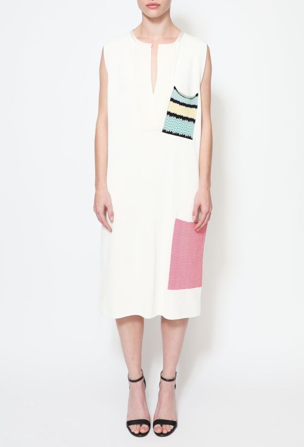 Céline 2015 Patchwork Silk Tunic Ivory - 2
