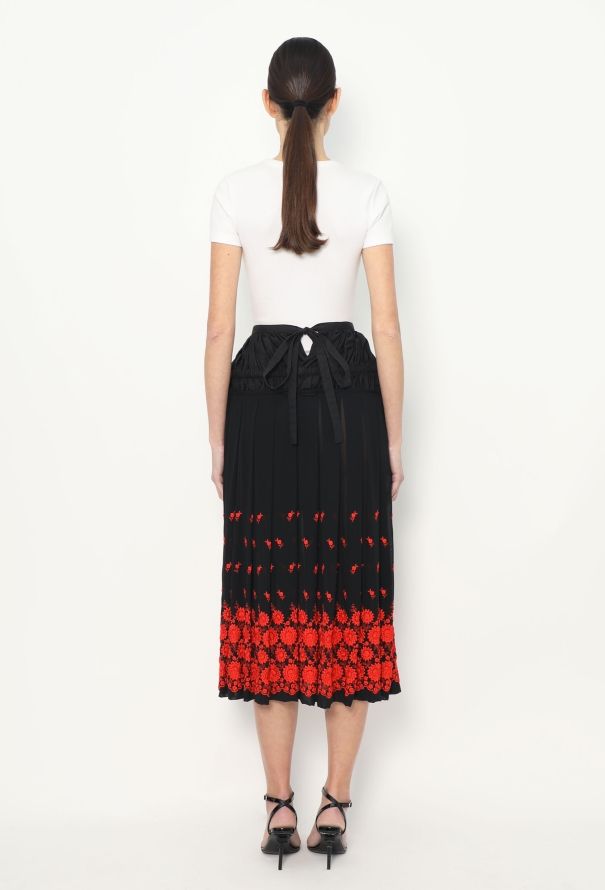 Comme des Garçons F/W 2001 Embroidered Ruched Skirt - 5