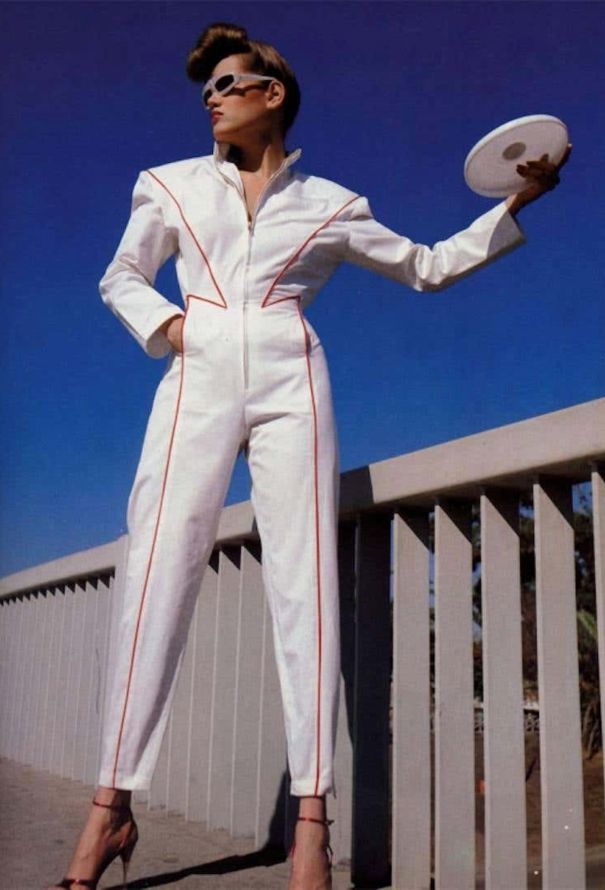 Thierry Mugler 1979 Couture Trimmed Midi Dress - 2