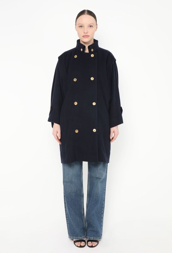 Céline Vintage Felted Military Jacket - 1