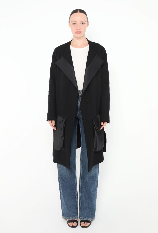 Céline 2014 Felted Charmeuse Pocket Coat - 1