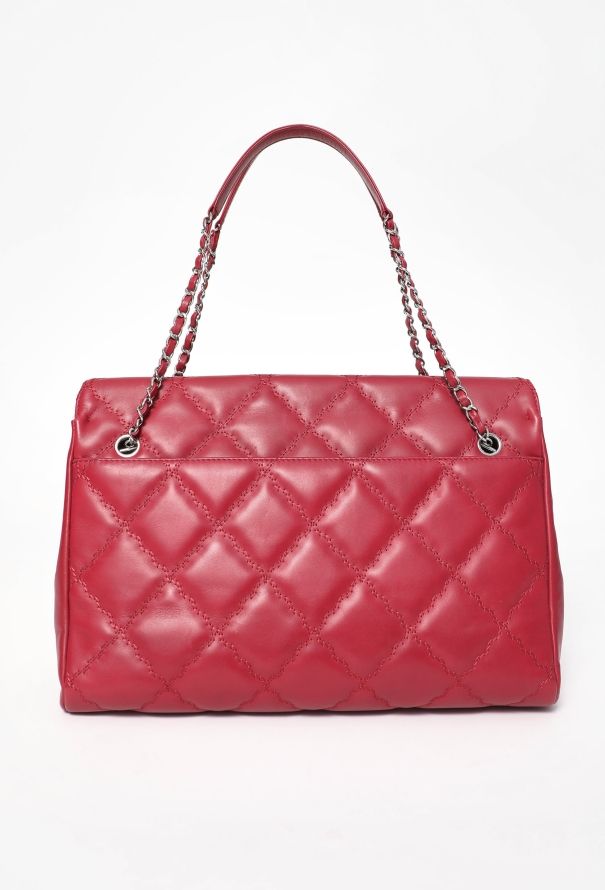 Chanel Double Stitch Hamptons Shopping Tote Bag - 3