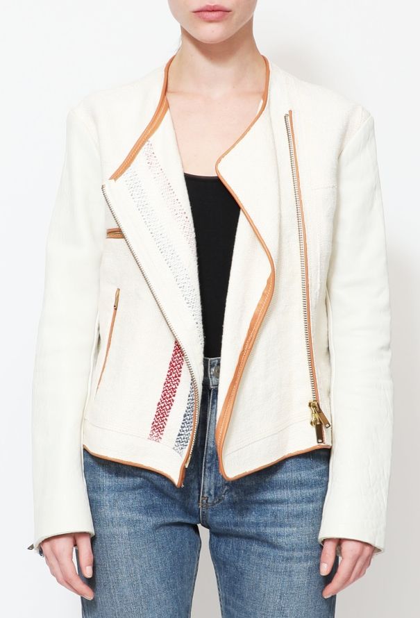Céline Belted Linen Zip Jacket - 4