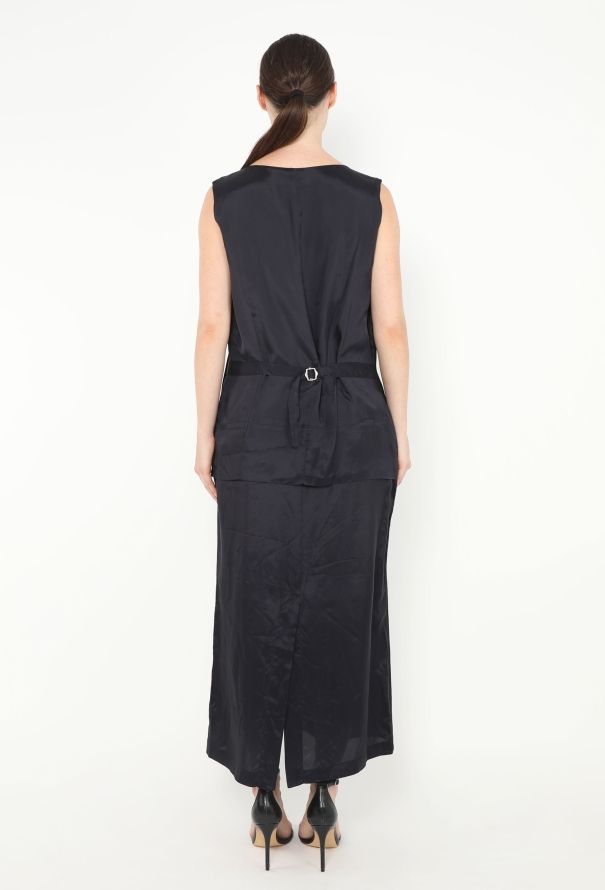 Comme des Garçons '90s Belted Twill Maxi Dress - 2