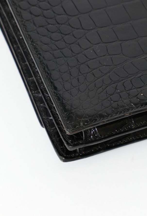 Hermès '60s Black Porosus Egée Bag - 10