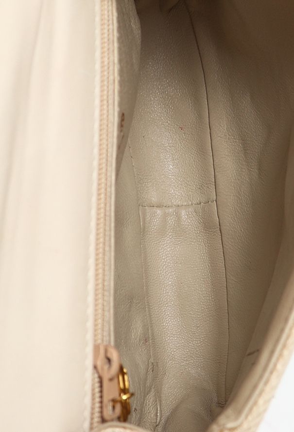 Chanel '80s Raffia Mini Flap Bag - 12